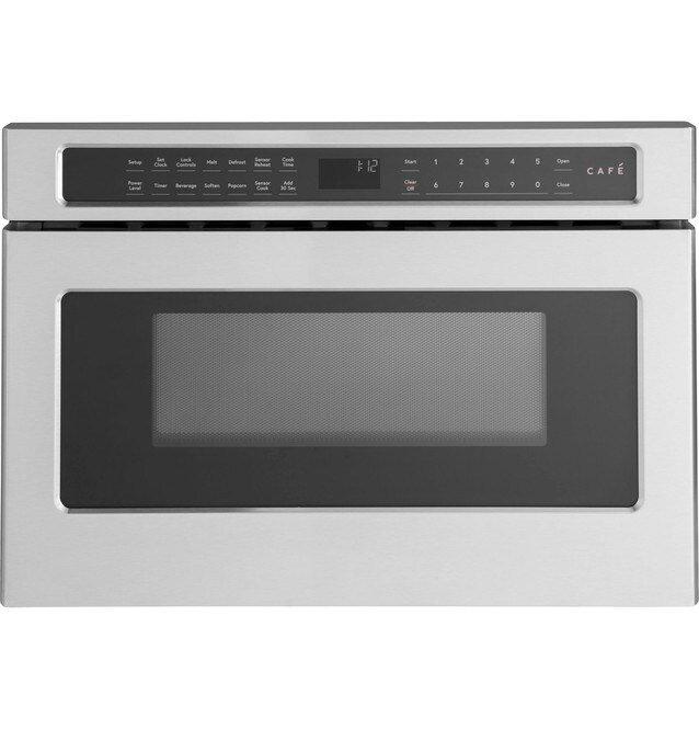 GE Caf&eacute; Stainless Steel 15-15/16 x 23-5/16 in. 1500W 15A 1.2 cu. ft. Built-In Microwave 