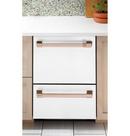 Cafe&trade; Matte White/Brushed Bronze 21-3/4 x 23-9/16 in. 14 Settings Dishwasher 