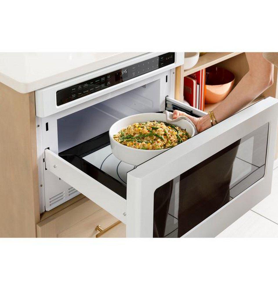 GE Caf&eacute; Matte Black 15-15/16 x 23-5/16 in. 1500W 15A 1.2 cu. ft. Built-In Microwave 