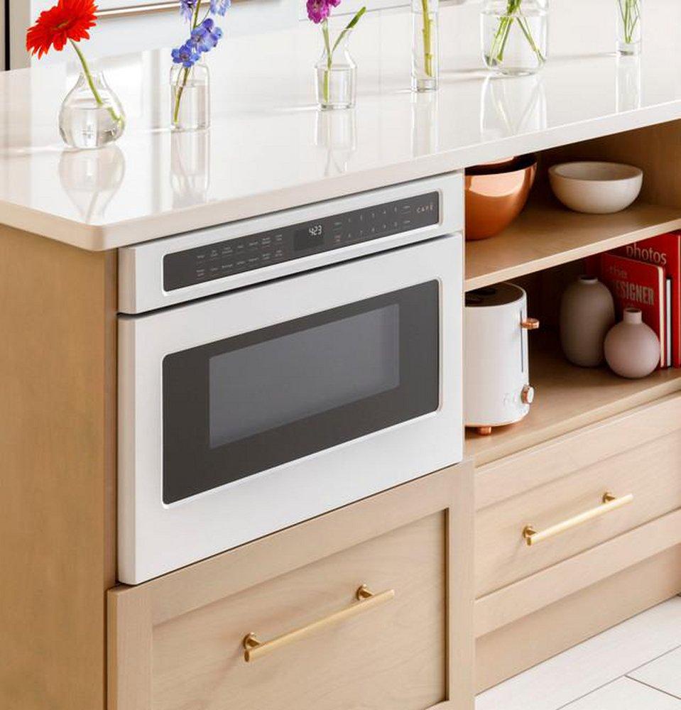 GE Caf&eacute; Matte Black 15-15/16 x 23-5/16 in. 1500W 15A 1.2 cu. ft. Built-In Microwave 
