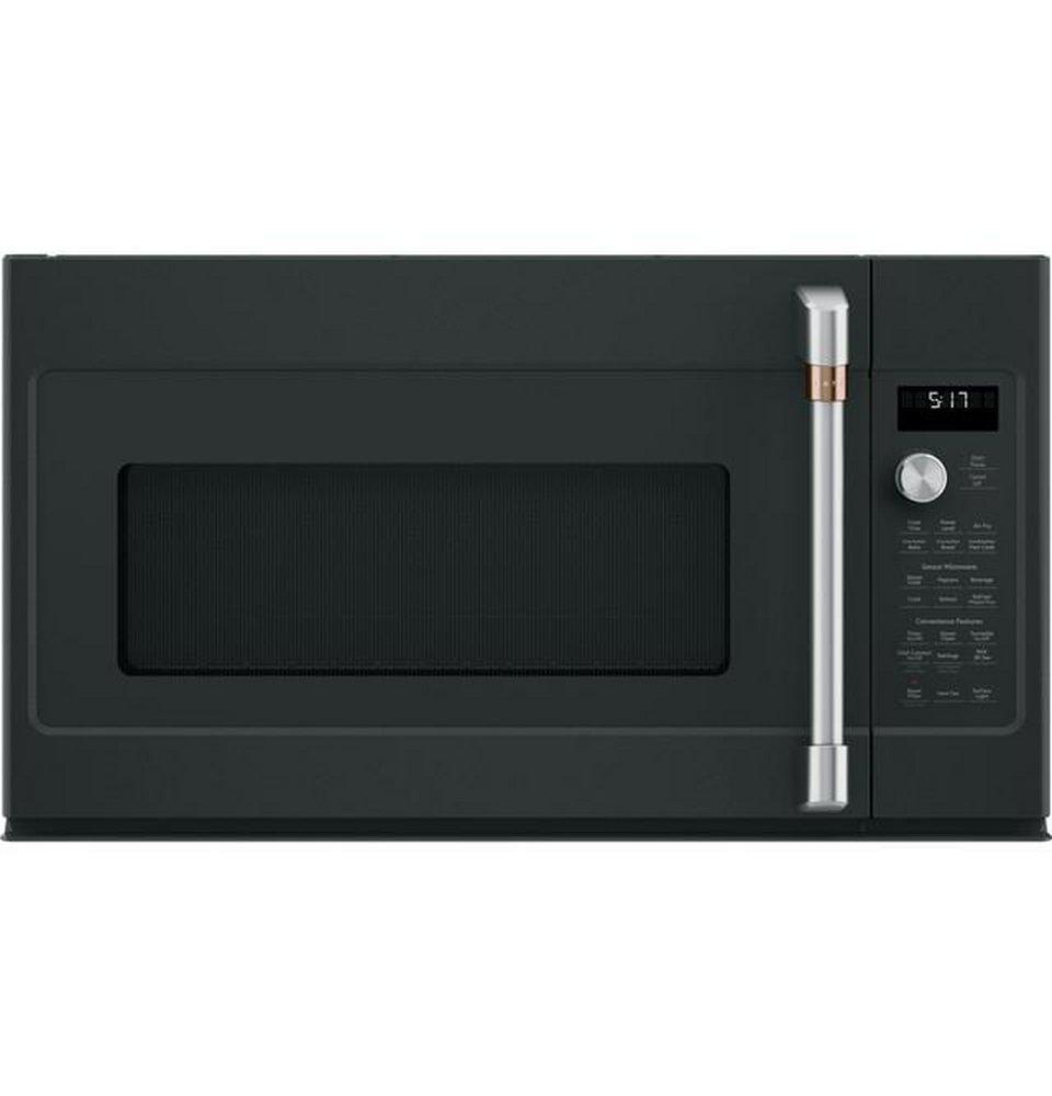 Cafe&trade; Black/Brushed Stainless 1700W 1.7 cu. ft. Ductless Over the Range Microwave 