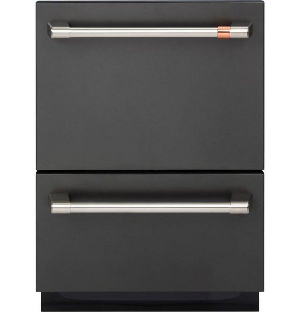 Cafe&trade; Matte Black/Brushed Stainless Steel 21-3/4 x 23-9/16 in. 14 Settings Dishwasher 