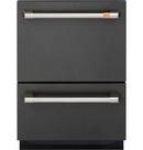 Cafe&trade; Matte Black/Brushed Stainless Steel 21-3/4 x 23-9/16 in. 14 Settings Dishwasher 