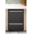 Cafe&trade; Matte Black/Brushed Stainless Steel 21-3/4 x 23-9/16 in. 14 Settings Dishwasher 