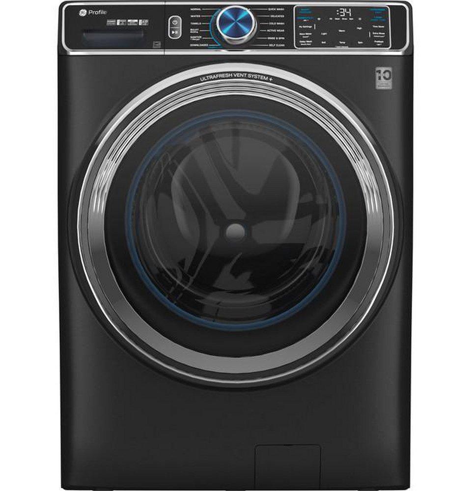GE&reg; Carbon Graphite 28 x 39-3/4 x 34 in. 5.3 cu. ft. 11A Front Load Washer 
