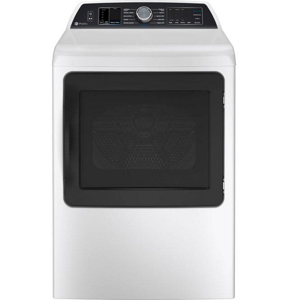GE&reg; White 7.4 cu. ft. 27 x 31 in. 208/240V Electric Dryer 