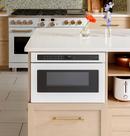 GE Caf&eacute; Matte White 15-15/16 x 23-5/16 in. 1500W 15A 1.2 cu. ft. Built-In Microwave 