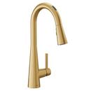 Moen Brushed Gold Single Handle Pull Down Sensor Kitchen Faucet 