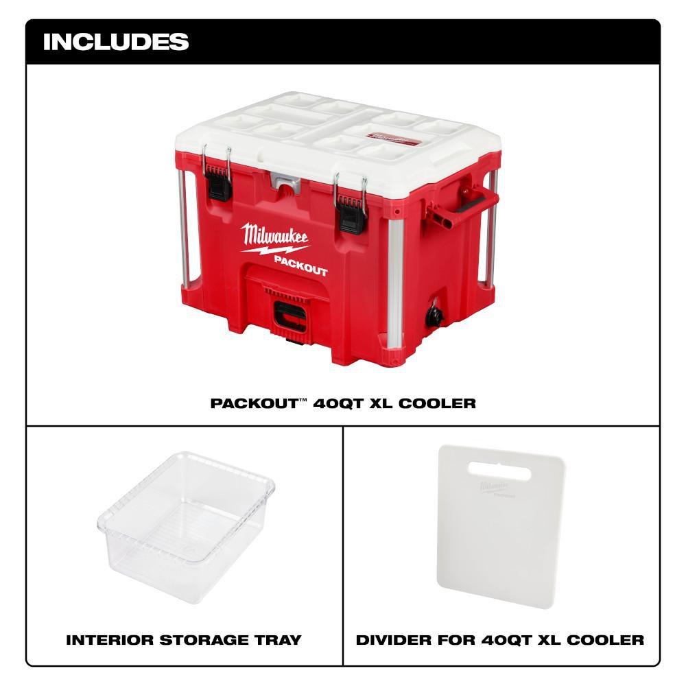 Milwaukee&reg; Red 40 qt Cooler 