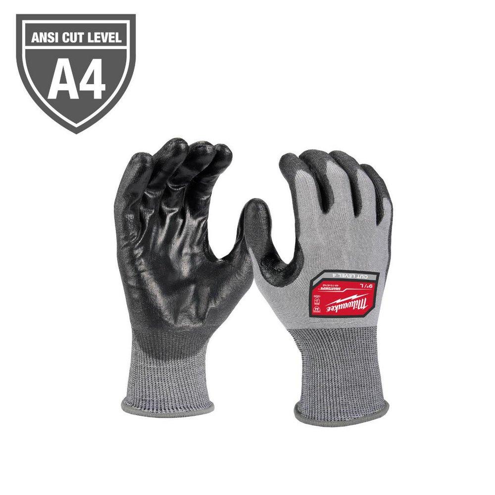 Cut Level 4 High Dexterity Polyurethane Dipped Gloves, S 
