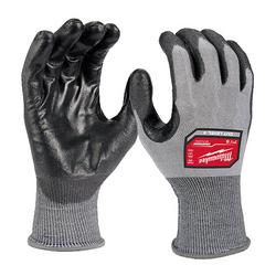 Size M Dipped Nitrile and Polyurethane Plastic Gloves in Grey
