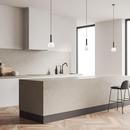 60W 1-Light E12 Candelabra B10 Pendant in Matte Black with White Glass 