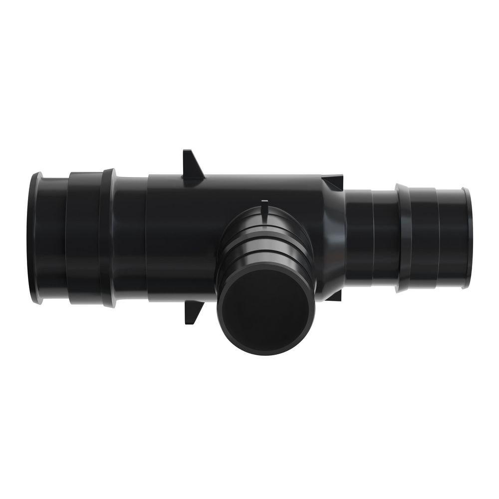 Jones Stephens Black Plastic PEX Expansion Reducing Tee 
