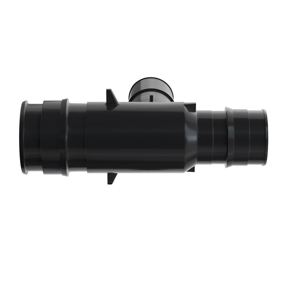 Jones Stephens Black Plastic PEX Expansion Reducing Tee 