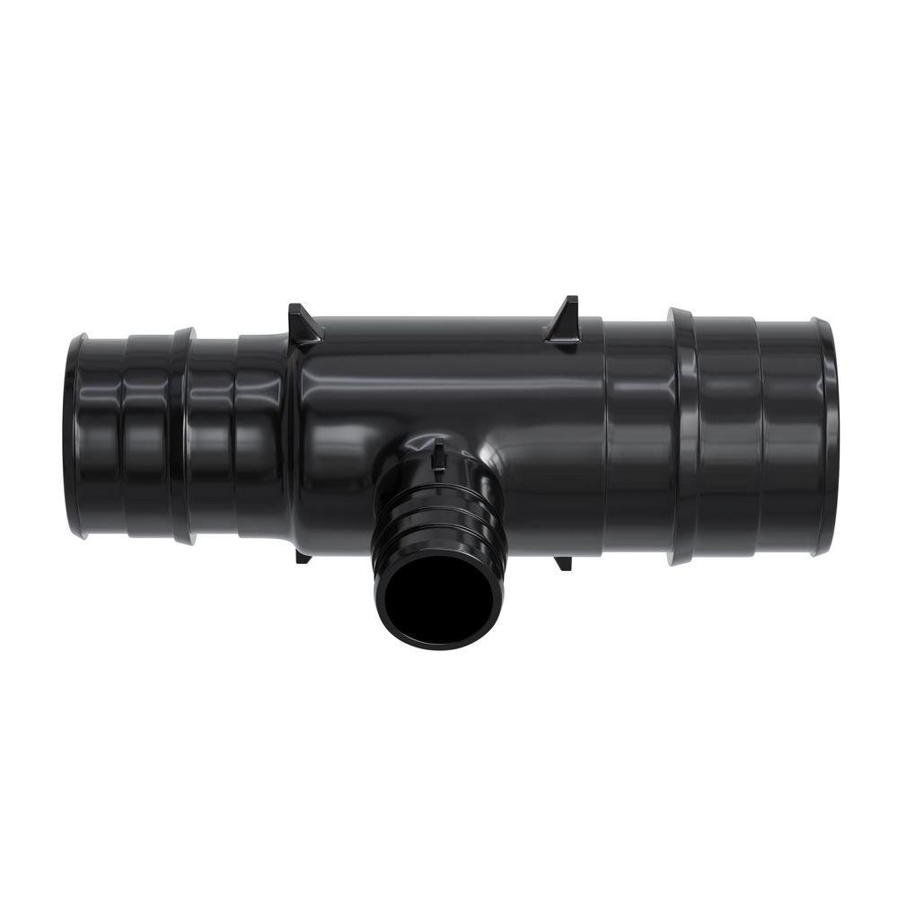 Jones Stephens Black Plastic PEX Expansion Reducing Tee 