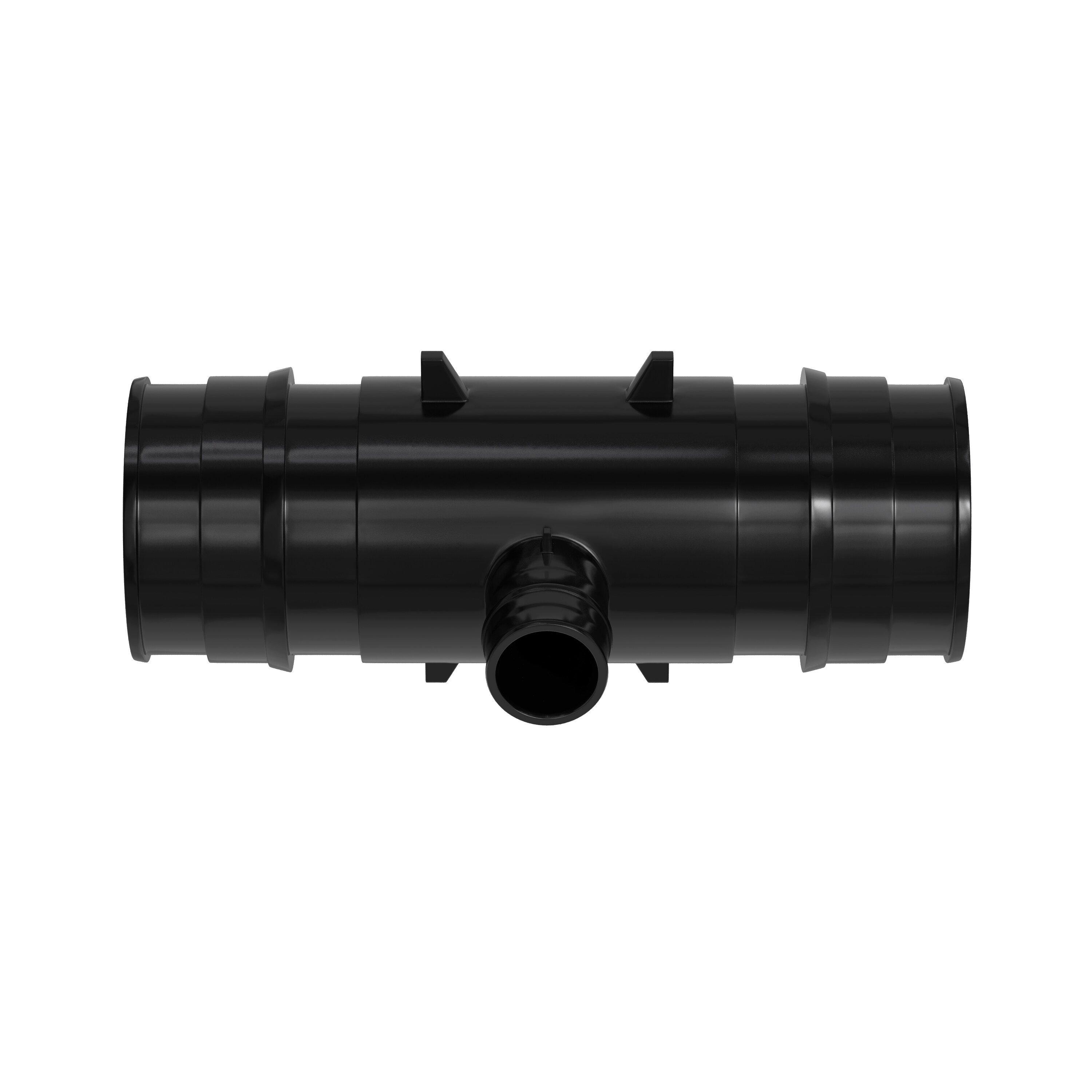 Jones Stephens Black Plastic PEX Expansion Reducing Tee 
