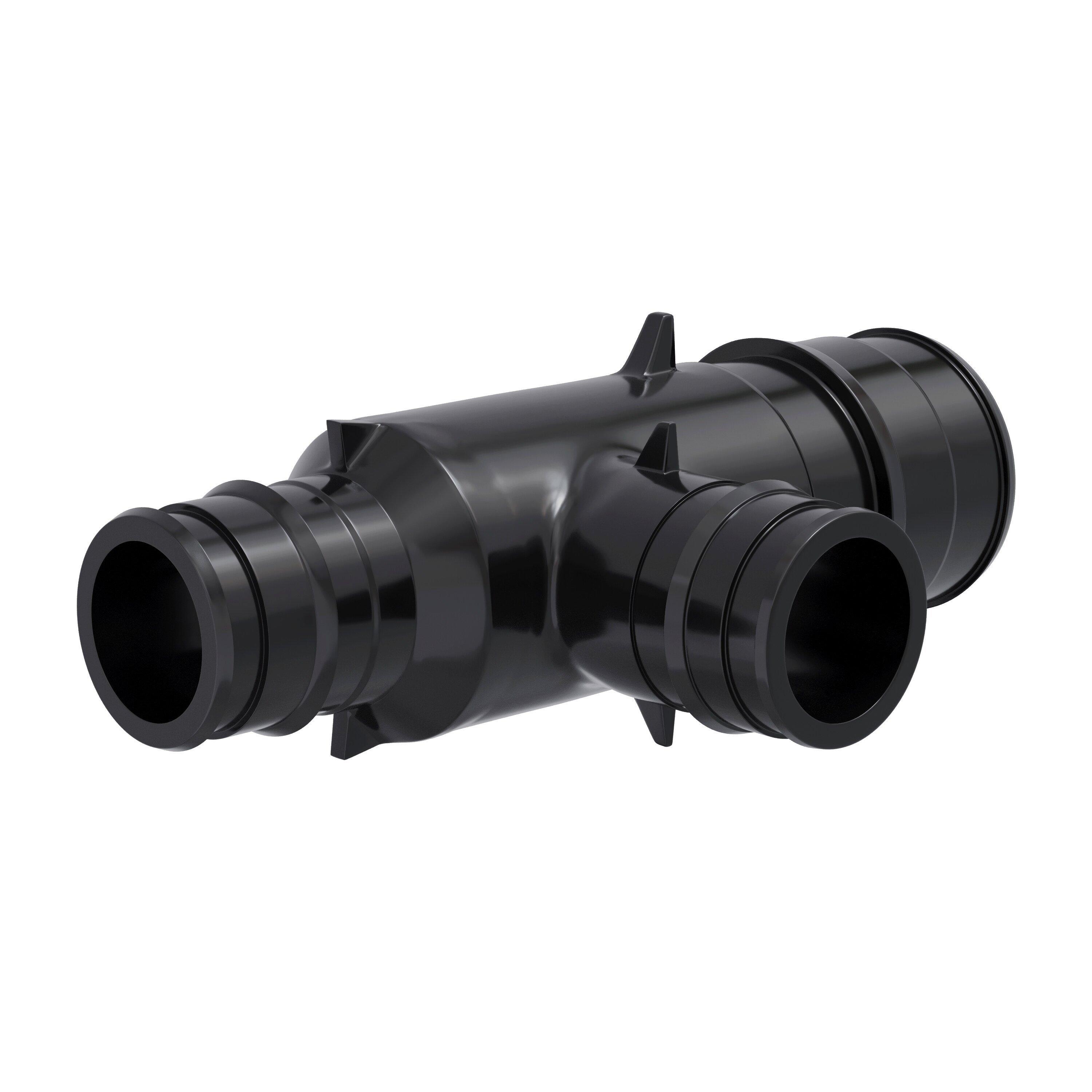 Jones Stephens Black Plastic PEX Expansion Reducing Tee 