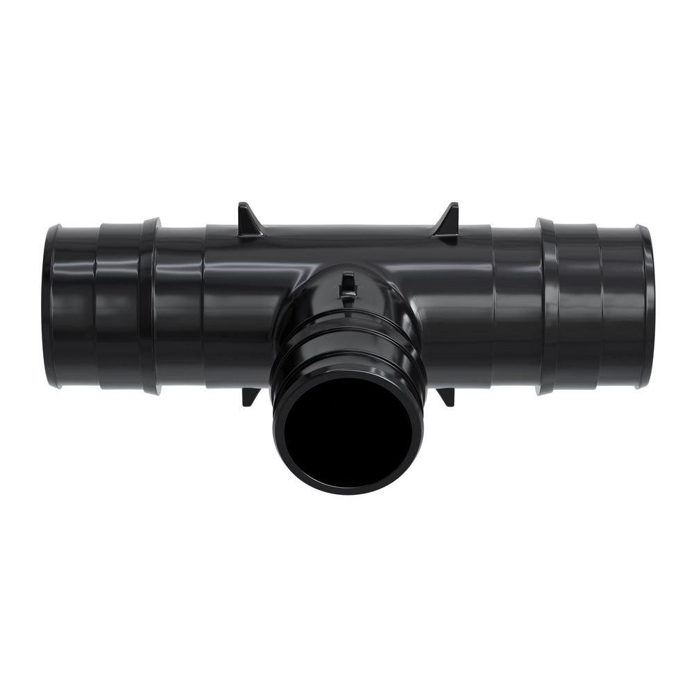 Jones Stephens Black Plastic PEX Expansion Reducing Tee 