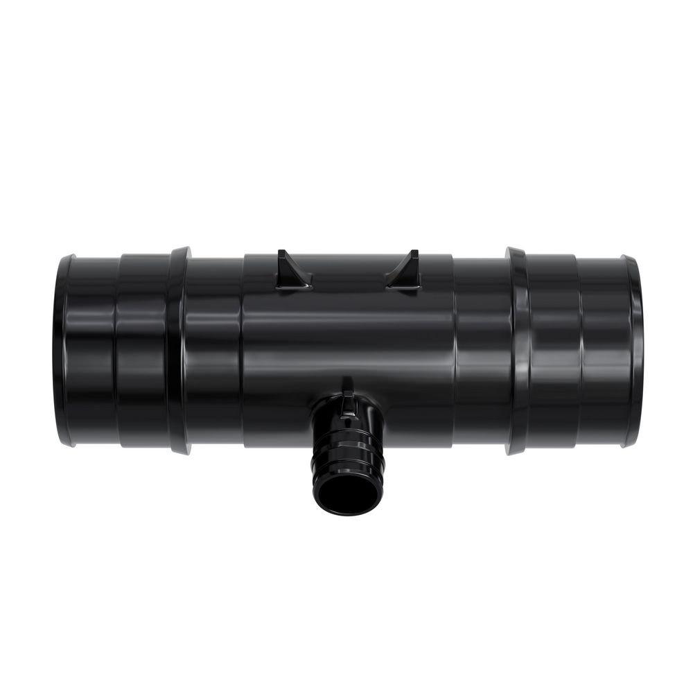 Jones Stephens Black Plastic PEX Expansion Reducing Tee 
