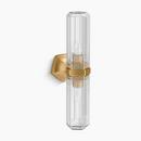 2?Light 6 in. Wide Vertical Sconce in Brushed Moderne Brass 