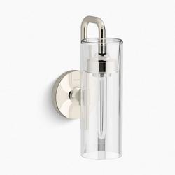 13 in. Tall Bathroom Sconce in Polished Nickel