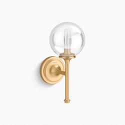 60W 1?Light 14.37in. Wall Sconce in Brushed Moderne Brass