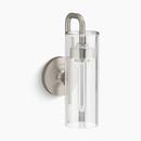 13 in. Tall Bathroom Sconce in Brushed Nickel 