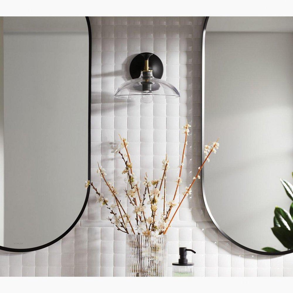 60W 1-Light 7in. Wall Sconce in Brushed Moderne Brass 