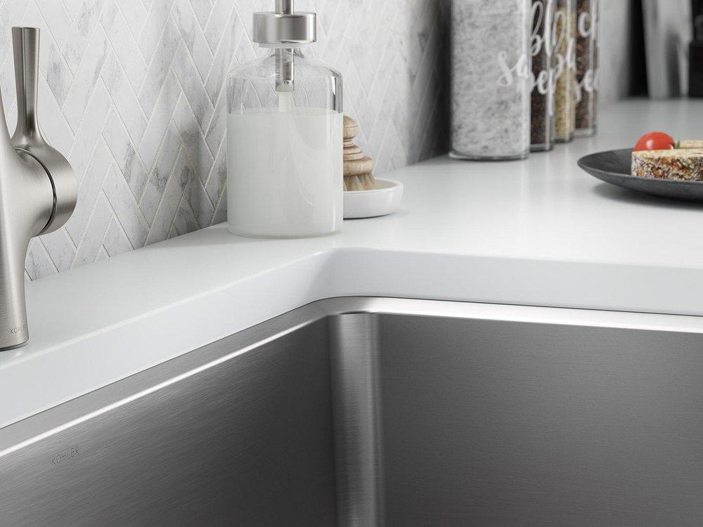 32-1/4 in. Undermount Stainless Steel Single Bowl Kitchen Sink 