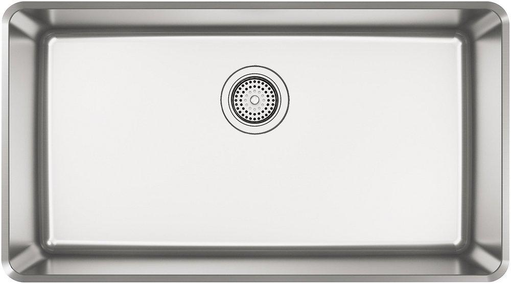 32-1/4" x 18-3/8" x 9-5/16" Stainless Steel Single-Bowl Undermount Kitchen Sink 