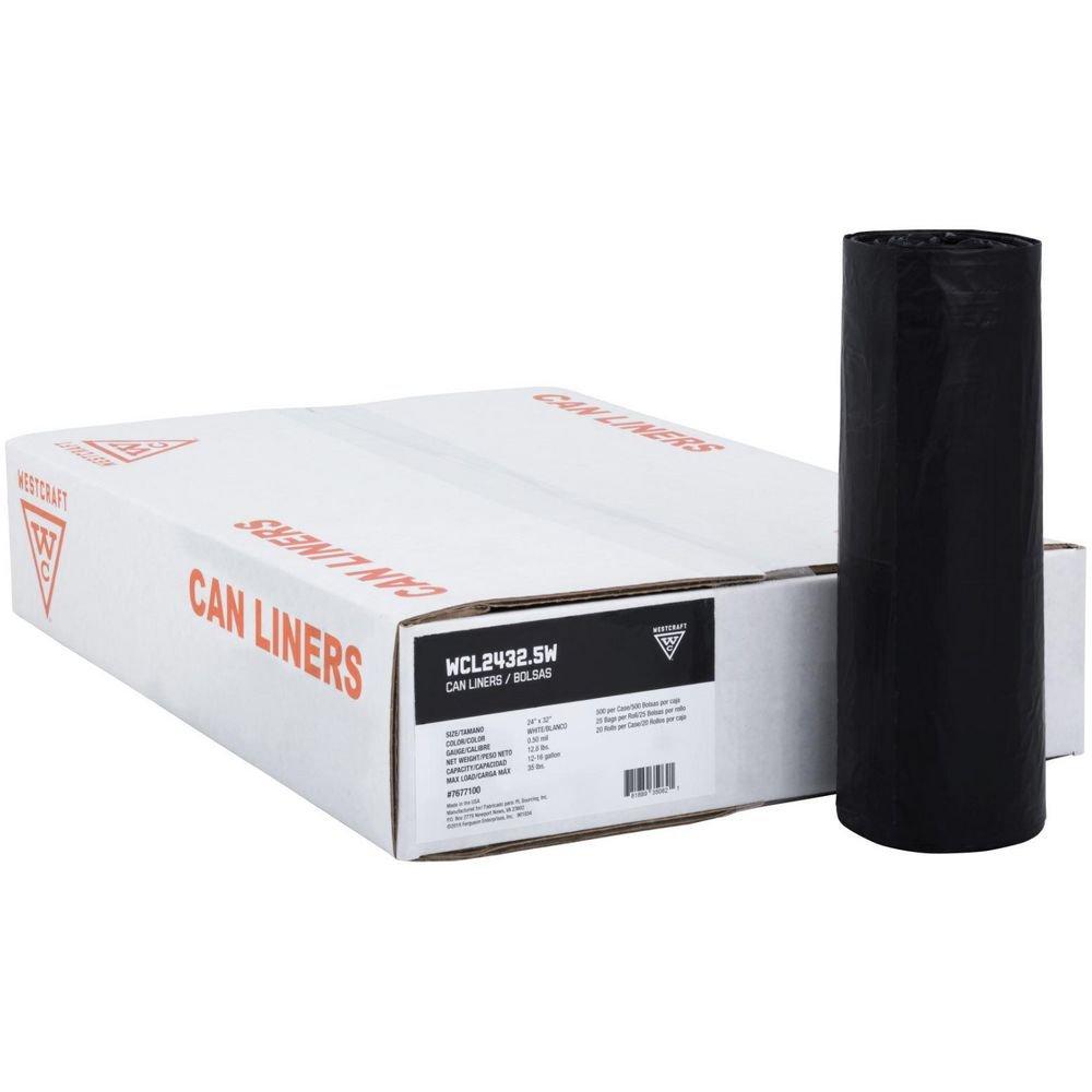 40 x 46 in. 1.5 mil Can Liner in Black (Case of 100) 