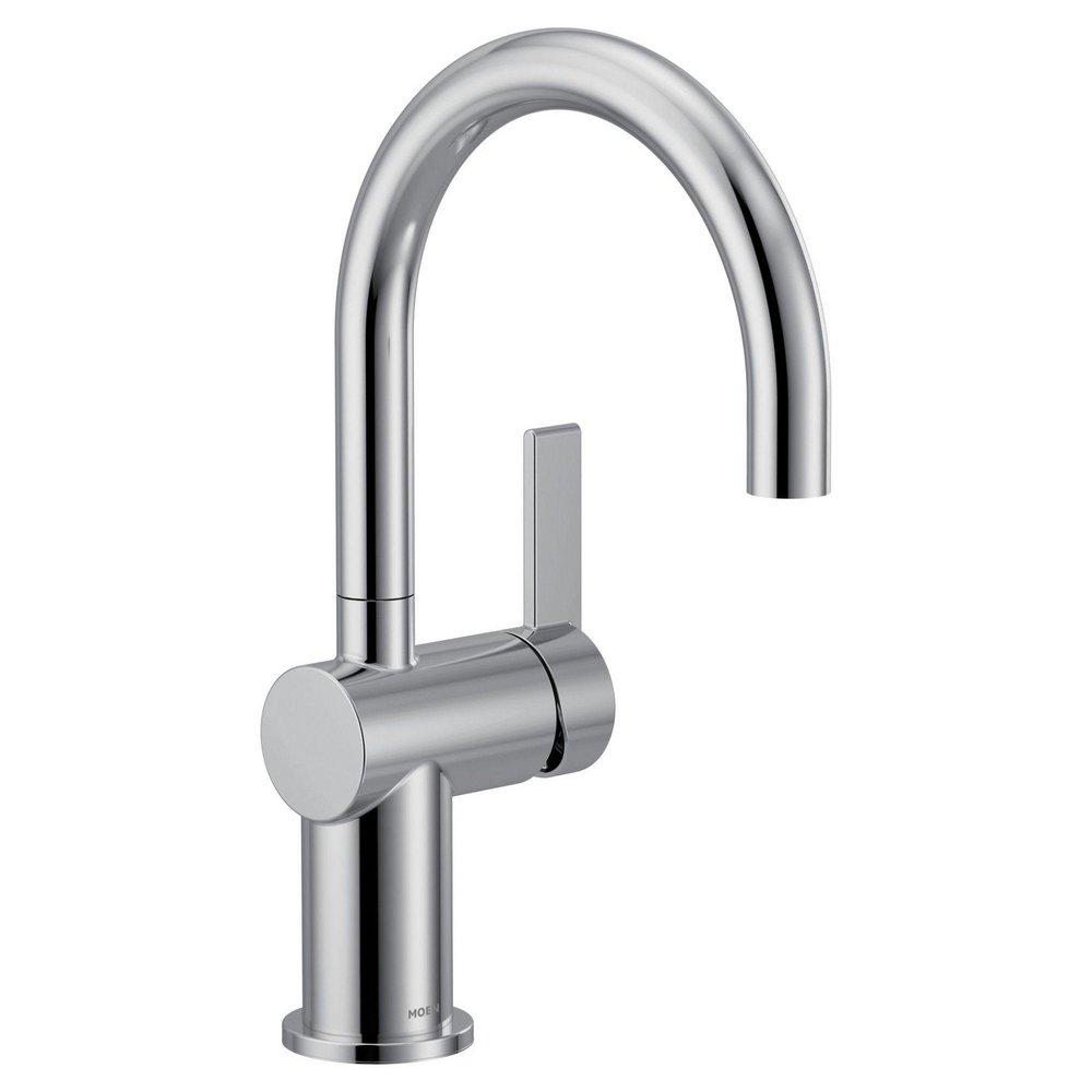 CHROME ONE-HANDLE HIGH ARC BAR FAUCET 
