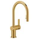 Moen Brushed Gold Single Handle Pull Down Voice Activated Kitchen Faucet 