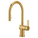 Moen Brushed Gold Single Handle Pull Down Voice Activated Kitchen Faucet 