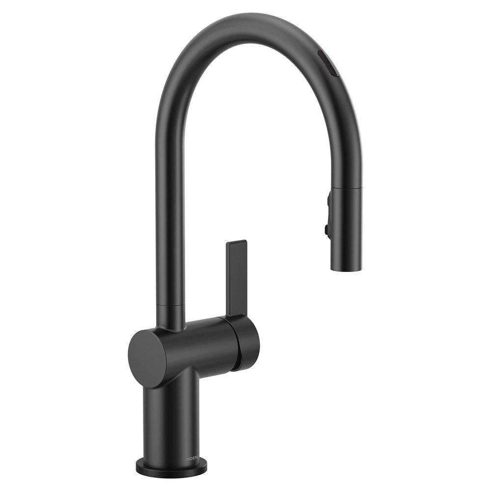 Moen Matte Black Single Handle Pull Down Voice Activated Kitchen Faucet 