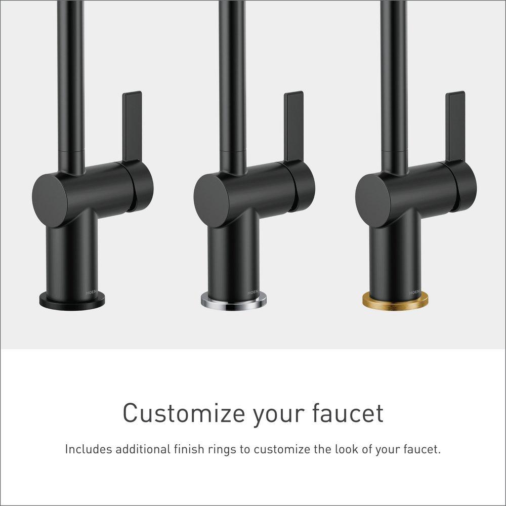 Moen Matte Black Single Handle Pull Down Voice Activated Kitchen Faucet 