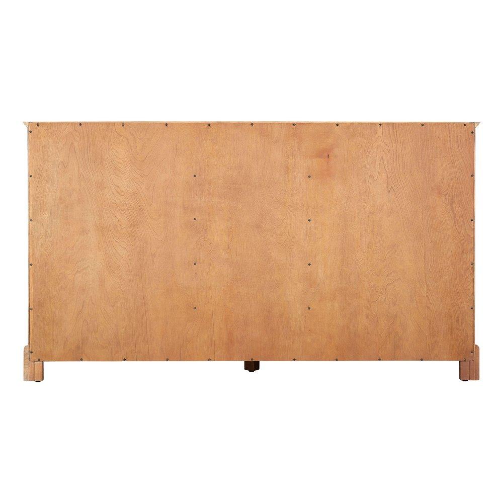 *CVR* 60 DOUBLE VANITY WITH RECT UNDERMOUNT SINKS  DRIFTWOOD BROWN  ABSOLUTE BLACK NO FAUCET HOLES 