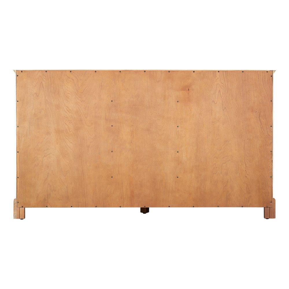 *CVR* 60 DOUBLE VANITY WITH RECT UNDERMOUNT SINKS  DRIFTWOOD BROWN  ABSOLUTE BLACK NO FAUCET HOLES 