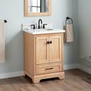 *CVR* 24 VANITY WITH UNDERMOUNT SINK  DRIFTWOOD BROWN  CARRARA MARBLE WIDESPREAD 