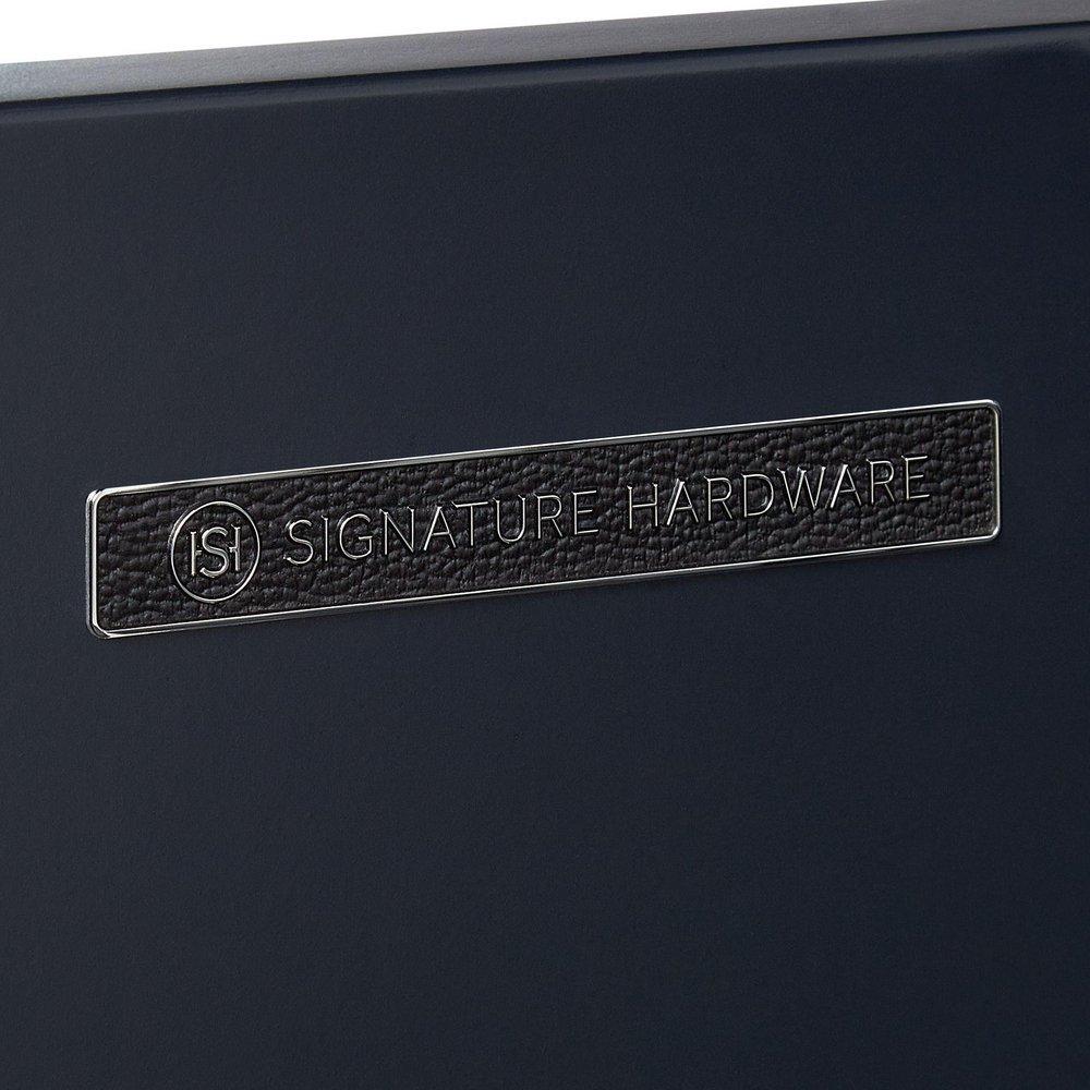 *CVR* 30 VANITY WITH RECT UNDERMOUNT SINK  MIDNIGHT NAVY BLUE  CARRARA MARBLE NO FAUCET HOLES 