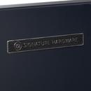 *CVR* 30 VANITY WITH RECT UNDERMOUNT SINK  MIDNIGHT NAVY BLUE  CARRARA MARBLE NO FAUCET HOLES 