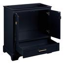 *CVR* 30 VANITY WITH RECT UNDERMOUNT SINK  MIDNIGHT NAVY BLUE  CARRARA MARBLE NO FAUCET HOLES 