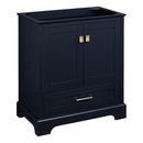 *CVR* 30 VANITY WITH RECT UNDERMOUNT SINK  MIDNIGHT NAVY BLUE  CARRARA MARBLE NO FAUCET HOLES 