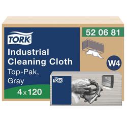 W4 Industrial Cleaning Cloth with exelCLEAN Technology in Gray, 120 Cloths (Case of 4)