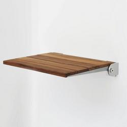 Shower Seat in Teak Wood with Silver Frame