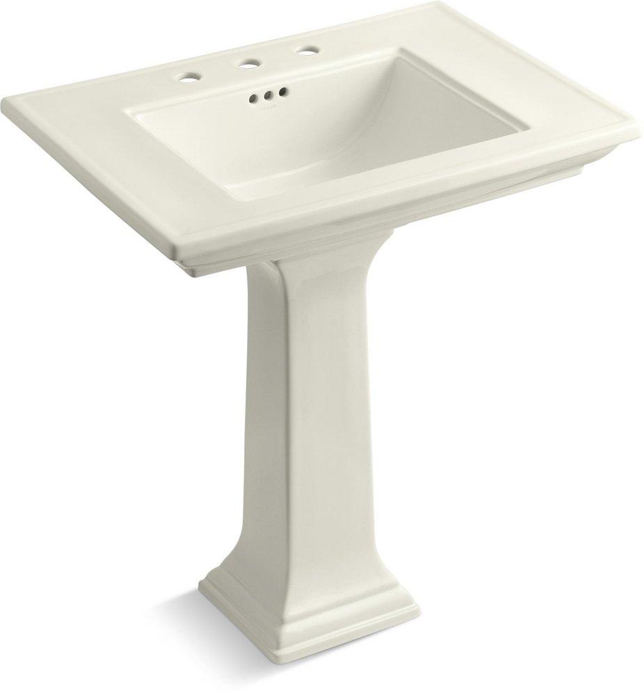30 x 22 in. Rectangular Pedestal Sink and Base in Biscuit 