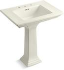 30-3/4 in. Pedestal Rectangular Bathroom Sink and Base in Biscuit