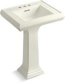 19-7/8 in. Rectangular Pedestal Sink with Base in Biscuit
