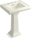 24 x 19 in. Rectangular Pedestal Sink and Base in Biscuit 