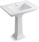 30 x 22 in. Rectangular Pedestal Sink and Base in White